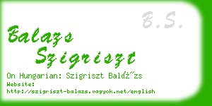 balazs szigriszt business card